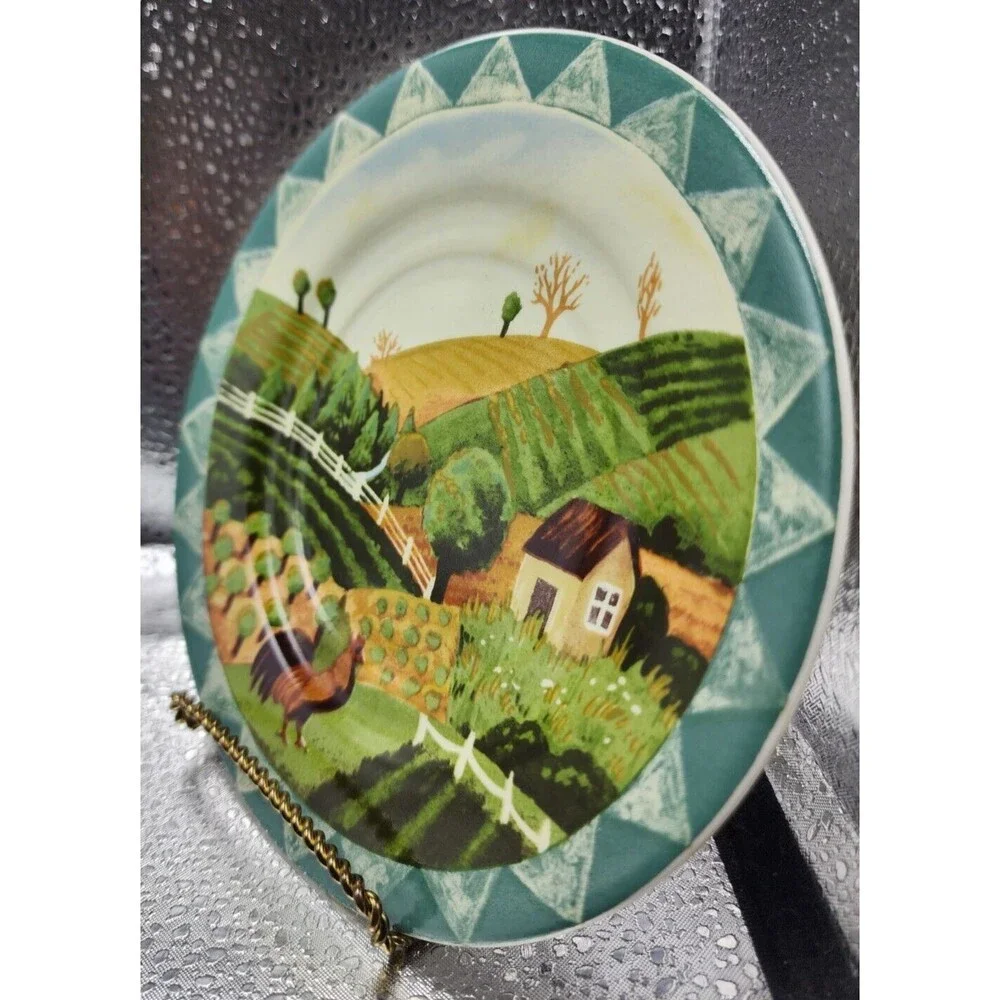 Farberware by Retroneu Country Life Cups/ Saucers Stoneware Hannah Green (8pc)